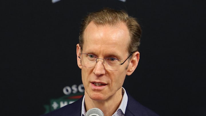 Orlando Magic president of basketball operations Jeff Weltman speaks during a press conference. Orlando Magic president of basketball operations Jeff Weltman speaks during a press conference.
