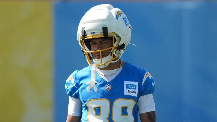 Jul 30, 2026; El Segundo, CA, USA; Los Angeles Chargers receiver Brenen Thompson (89) at training camp at The Bolt. Mandatory Credit: Kirby Lee-Imagn Images