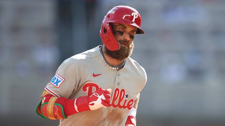 Philadelphia Phillies outfielder Bryce Harper (3) rounds the bases