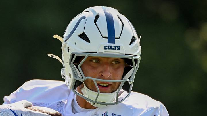 Indianapolis Colts tight end Carson Towt participates in a drill Indianapolis Colts tight end Carson Towt participates in a drill