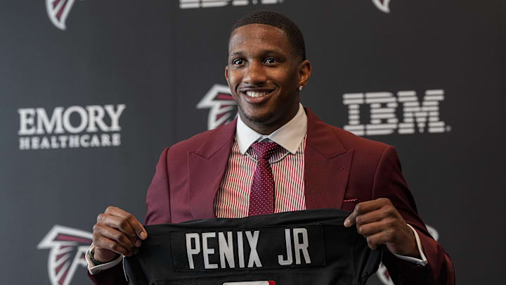 Atlanta Falcons first round draft pick quarterback Michael Penix Jr. Atlanta Falcons first round draft pick quarterback Michael Penix Jr.