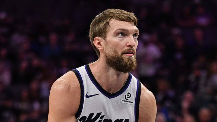 Nov 9, 2025; Sacramento, California, USA; Sacramento Kings forward Domantas Sabonis (11) prepares to shoot a free throw during the second quarter at Golden 1 Center. Mandatory Credit: Justine Willard-Imagn Images
