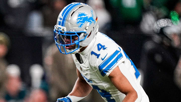 Detroit Lions wide receiver Amon-Ra St. Brown (14). Detroit Lions wide receiver Amon-Ra St. Brown (14).