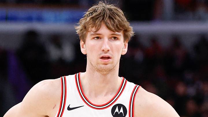 Mar 3, 2026; Chicago, Illinois, USA; Chicago Bulls forward Matas Buzelis (14) stands on the court in front of Oklahoma City Thunder center Chet Holmgren (7) during the second half at United Center. Mandatory Credit: Kamil Krzaczynski-Imagn Images Mar 3, 2026; Chicago, Illinois, USA; Chicago Bulls forward Matas Buzelis (14) stands on the court in front of Oklahoma City Thunder center Chet Holmgren (7) during the second half at United Center. Mandatory Credit: Kamil Krzaczynski-Imagn Images
