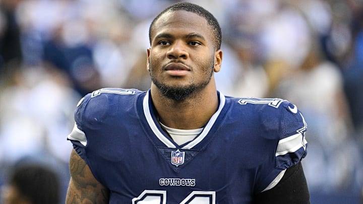 Dallas Cowboys linebacker Micah Parsons (11) before the game between the Dallas Cowboys and the Chicago Bears.
