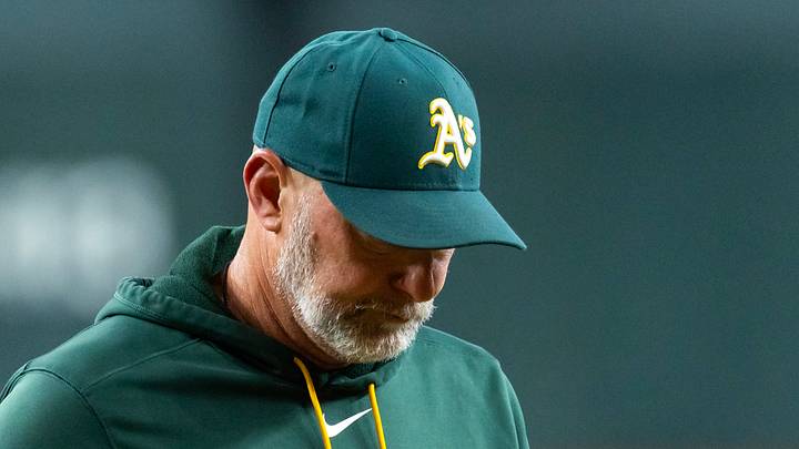 Jul 21, 2026; Phoenix, Arizona, USA; Athletics manager Mark Kotsay against the Arizona Diamondbacks at Chase Field. Mandatory Credit: Mark J. Rebilas-Imagn Images Jul 21, 2026; Phoenix, Arizona, USA; Athletics manager Mark Kotsay against the Arizona Diamondbacks at Chase Field. Mandatory Credit: Mark J. Rebilas-Imagn Images