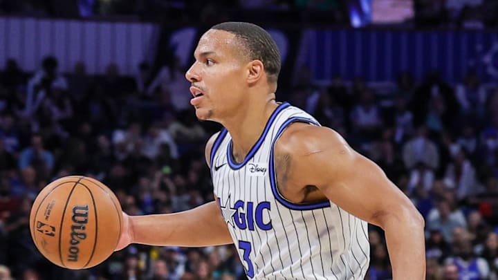 Apr 8, 2026; Orlando, Florida, USA; Orlando Magic guard Desmond Bane (3) drives to the basket in front of Minnesota Timberwolves guard Jaylen Clark (22) during the second half at Kia Center. Mandatory Credit: Mike Watters-Imagn Images Apr 8, 2026; Orlando, Florida, USA; Orlando Magic guard Desmond Bane (3) drives to the basket in front of Minnesota Timberwolves guard Jaylen Clark (22) during the second half at Kia Center. Mandatory Credit: Mike Watters-Imagn Images