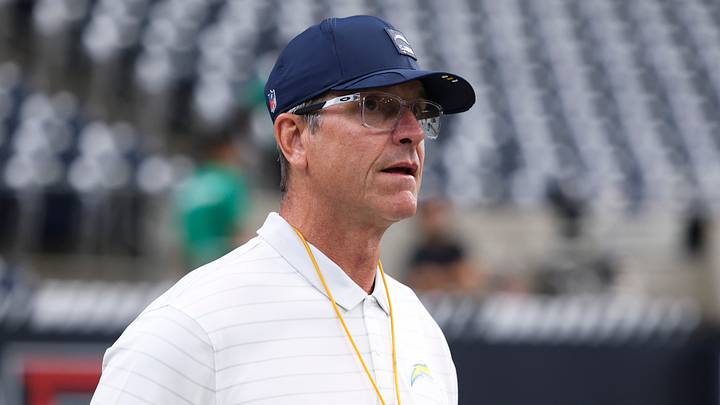 Los Angeles Chargers head coach Jim Harbaugh Los Angeles Chargers head coach Jim Harbaugh