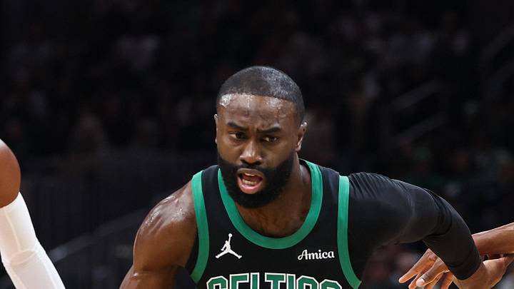 Nov 1, 2025; Boston, Massachusetts, USA; Boston Celtics forward Jaylen Brown (7) drives to the basket during the first half against the Houston Rockets at TD Garden. Mandatory Credit: Paul Rutherford-Imagn Images Nov 1, 2025; Boston, Massachusetts, USA; Boston Celtics forward Jaylen Brown (7) drives to the basket during the first half against the Houston Rockets at TD Garden. Mandatory Credit: Paul Rutherford-Imagn Images