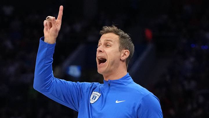 Mar 14, 2026; Charlotte, NC, USA; Duke Blue Devils head coach Jon Scheyer reacts in the first half during the men's ACC Conference Tournament Championship at Spectrum Center. Mandatory Credit: Bob Donnan-Imagn Images Mar 14, 2026; Charlotte, NC, USA; Duke Blue Devils head coach Jon Scheyer reacts in the first half during the men's ACC Conference Tournament Championship at Spectrum Center. Mandatory Credit: Bob Donnan-Imagn Images