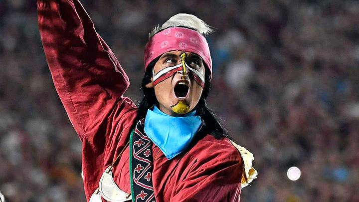 Oct 21, 2023; Tallahassee, Florida, USA; Florida State Seminoles symbols Osceola and Renegade during the game against the Duke Blue Devils at Doak S. Campbell Stadium. Mandatory Credit: Melina Myers-USA TODAY Sports Oct 21, 2023; Tallahassee, Florida, USA; Florida State Seminoles symbols Osceola and Renegade during the game against the Duke Blue Devils at Doak S. Campbell Stadium. Mandatory Credit: Melina Myers-USA TODAY Sports