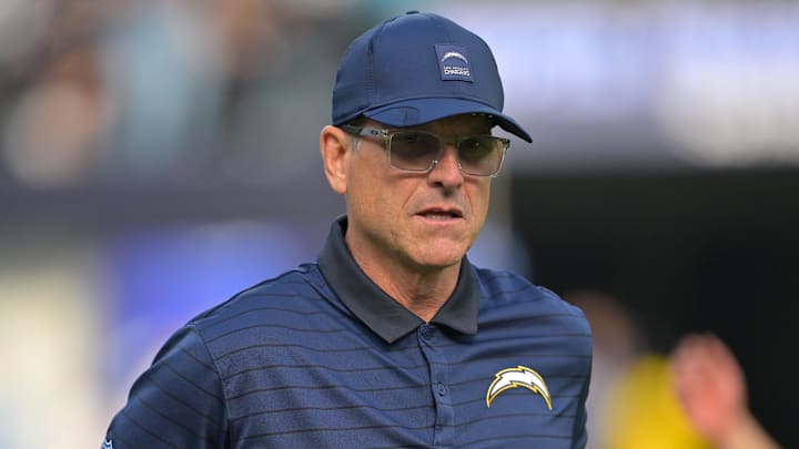 Chargers head coach Jim Harbaugh