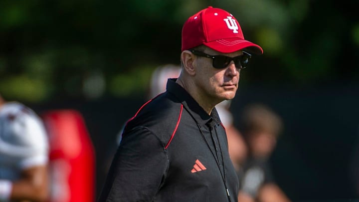 Head Coach Curt Cignetti at Indiana University football practice on Wednesday, July 30, 2025.