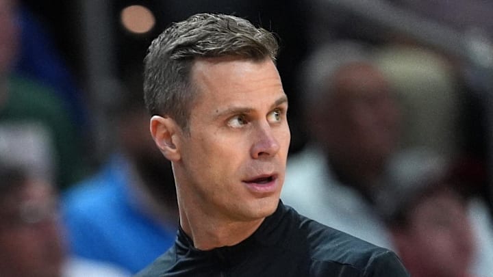 Mar 19, 2026; Greenville, SC, USA; Duke Blue Devils head coach Jon Scheyer in the first half during a first round game of the men's 2026 NCAA Tournament at Bon Secours Wellness Arena. Mandatory Credit: Jim Dedmon-Imagn Images Mar 19, 2026; Greenville, SC, USA; Duke Blue Devils head coach Jon Scheyer in the first half during a first round game of the men's 2026 NCAA Tournament at Bon Secours Wellness Arena. Mandatory Credit: Jim Dedmon-Imagn Images