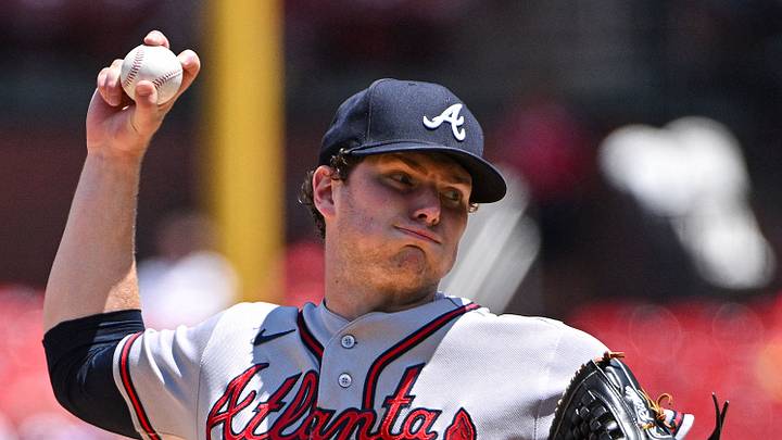 Jul 12, 2026; St. Louis, Missouri, USA; Atlanta Braves pitcher Jr. Ritchie (60) throws against the St. Louis Cardinals during the second inning at Busch Stadium. Mandatory Credit: Jeff Curry-Imagn Images