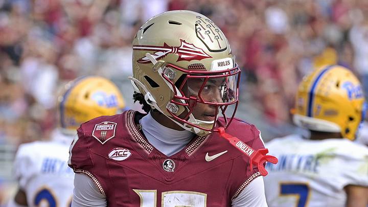 Oct 11, 2025; Tallahassee, Florida, USA; Florida State Seminoles wide receiver Micahi Danzy (19) after scoring a touchdown against the Pittsburgh Panthers in the fourth quarter at Doak S. Campbell Stadium. Mandatory Credit: Melina Myers-Imagn Images Oct 11, 2025; Tallahassee, Florida, USA; Florida State Seminoles wide receiver Micahi Danzy (19) after scoring a touchdown against the Pittsburgh Panthers in the fourth quarter at Doak S. Campbell Stadium. Mandatory Credit: Melina Myers-Imagn Images