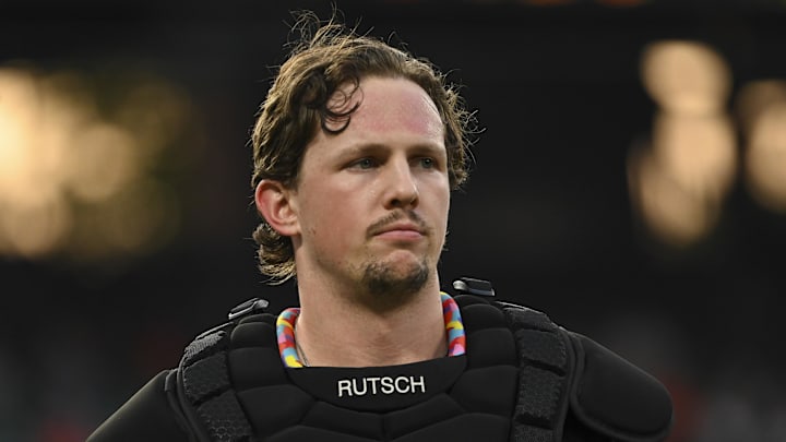 Aug 14, 2024; Baltimore, Maryland, USA; Baltimore Orioles catcher Adley Rutschman (35) stands on the field during the middle of the third inning against the Washington Nationals at Oriole Park at Camden Yards. Mandatory Credit: Tommy Gilligan-Imagn Images Aug 14, 2024; Baltimore, Maryland, USA; Baltimore Orioles catcher Adley Rutschman (35) stands on the field during the middle of the third inning against the Washington Nationals at Oriole Park at Camden Yards. Mandatory Credit: Tommy Gilligan-Imagn Images