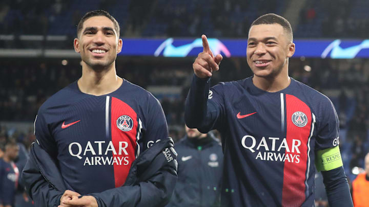 Former teammates Achraf Hakimi (left) and Kylian Mbappé will be on opposite sides for the Club World Cup semifinals.