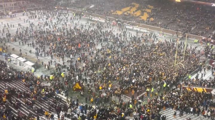Gophers' crowd storm after Saturday's win over Wisconsin