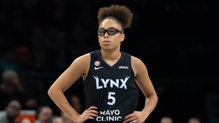 Sep 27, 2026; Minneapolis, Minnesota, USA; Minnesota Lynx guard Olivia Miles (5) looks on against the New York Liberty in the first half during game one of the first round for the 2026 WNBA Playoffs at Target Center. Mandatory Credit: Jesse Johnson-Imagn Images Sep 27, 2026; Minneapolis, Minnesota, USA; Minnesota Lynx guard Olivia Miles (5) looks on against the New York Liberty in the first half during game one of the first round for the 2026 WNBA Playoffs at Target Center. Mandatory Credit: Jesse Johnson-Imagn Images