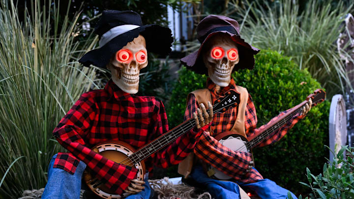 Decorated Halloween houses in San Francisco's Presidio Terrace Decorated Halloween houses in San Francisco's Presidio Terrace