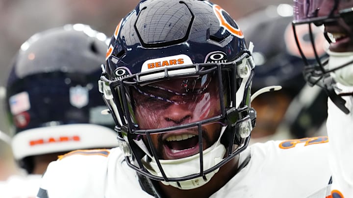 Sep 28, 2025; Paradise, Nevada, USA; Chicago Bears free safety Kevin Byard (31) reacts during the first quarter against Las Vegas Raiders at Allegiant Stadium. Mandatory Credit: Stephen R. Sylvanie-Imagn Images Sep 28, 2025; Paradise, Nevada, USA; Chicago Bears free safety Kevin Byard (31) reacts during the first quarter against Las Vegas Raiders at Allegiant Stadium. Mandatory Credit: Stephen R. Sylvanie-Imagn Images