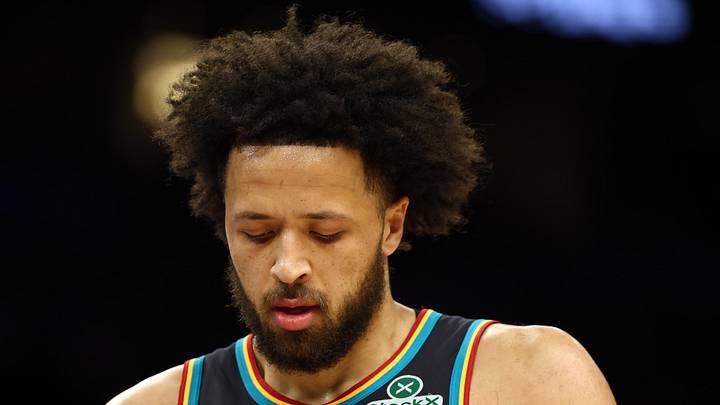 Detroit Pistons guard Cade Cunningham (2) reacts against the Phoenix Suns in the first half at Mortgage Matchup Center on Jan 29, 2026.