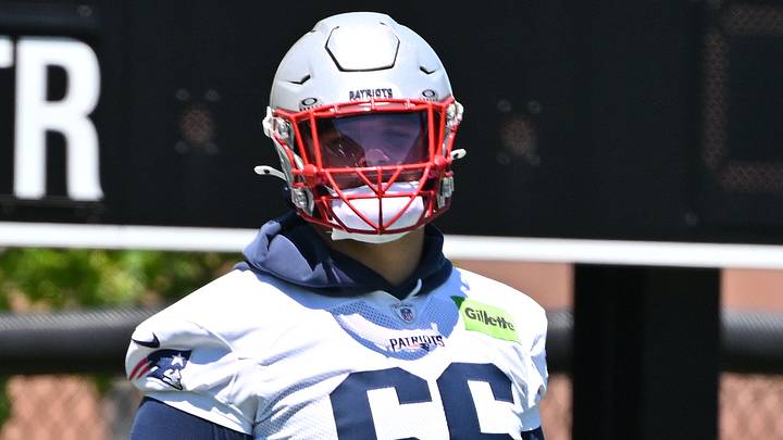 Jun 9, 2026; Foxborough, MA, USA; New England Patriots offensive tackle Will Campbell (66) looks on during minicamp at Gillette Stadium. Mandatory Credit: Eric Canha-Imagn Images Jun 9, 2026; Foxborough, MA, USA; New England Patriots offensive tackle Will Campbell (66) looks on during minicamp at Gillette Stadium. Mandatory Credit: Eric Canha-Imagn Images