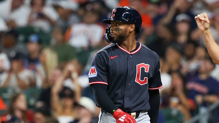 Jun 20, 2026; Houston, Texas, USA; Cleveland Guardians right fielder Kahlil Watson (31) reacts after striking out against the Houston Astros in the seventh inning at Daikin Park. Mandatory Credit: Thomas Shea-Imagn Images Jun 20, 2026; Houston, Texas, USA; Cleveland Guardians right fielder Kahlil Watson (31) reacts after striking out against the Houston Astros in the seventh inning at Daikin Park. Mandatory Credit: Thomas Shea-Imagn Images