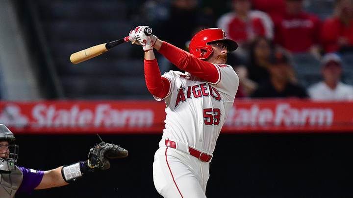Los Angeles Angels left fielder Wade Meckler.