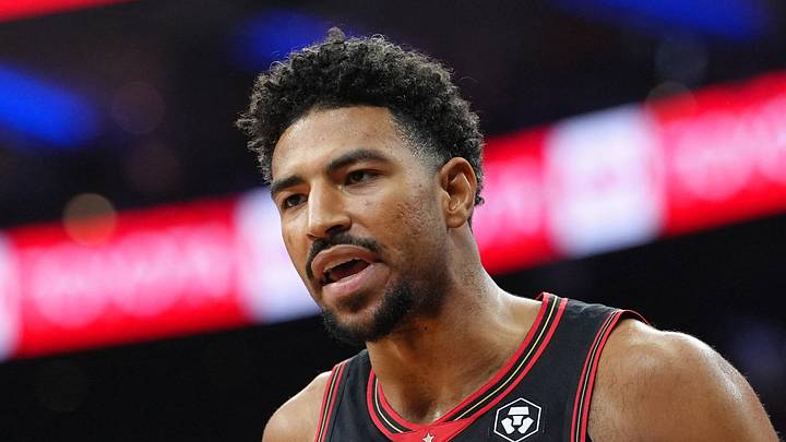 Apr 12, 2026; Philadelphia, Pennsylvania, USA; Philadelphia 76ers guard Quentin Grimes (5) reacts against the Milwaukee Bucks in the second quarter at Xfinity Mobile Arena. Mandatory Credit: Kyle Ross-Imagn Images