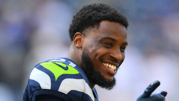 Seattle Seahawks cornerback Devon Witherspoon during warmups before the game against the Dallas Cowboys. Seattle Seahawks cornerback Devon Witherspoon during warmups before the game against the Dallas Cowboys.