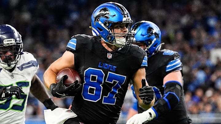 Detroit Lions tight end Sam LaPorta (87) .