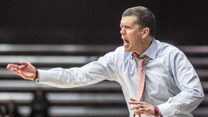 Iona basketball coach Tobin Anderson shouts at the team during a game. Iona basketball coach Tobin Anderson shouts at the team during a game.