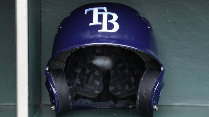 Aug 16, 2025; San Francisco, California, USA; A Tampa Bay Rays helmet sits in the dugout before the game against the San Francisco Giants at Oracle Park. Mandatory Credit: Darren Yamashita-Imagn Images Aug 16, 2025; San Francisco, California, USA; A Tampa Bay Rays helmet sits in the dugout before the game against the San Francisco Giants at Oracle Park. Mandatory Credit: Darren Yamashita-Imagn Images