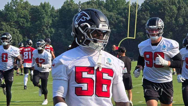 Harold Perkins Jr. has seen a lot of reps at inside linebacker during Atlanta Falcons training camp. Harold Perkins Jr. has seen a lot of reps at inside linebacker during Atlanta Falcons training camp.