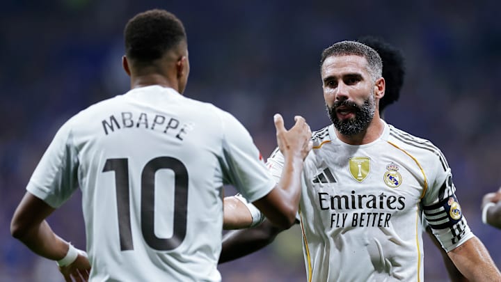 Kylian Mbappé (left) and Dani Carvajal won’t feature in Real Madrid’s opening game of 2026. Kylian Mbappé (left) and Dani Carvajal won’t feature in Real Madrid’s opening game of 2026.