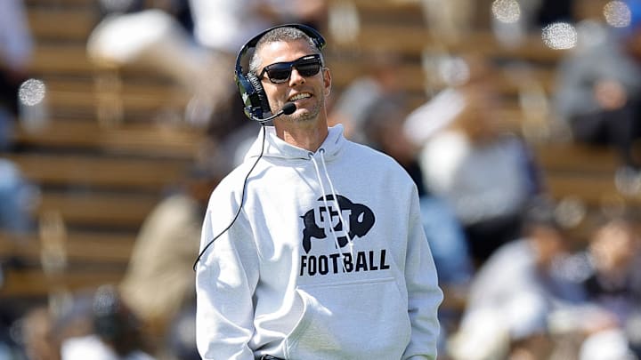 Apr 19, 2025; Boulder, CO, USA; Colorado Buffaloes defensive coordinator Robert Livingston during the spring game at Folsom Field. Mandatory Credit: Isaiah J. Downing-Imagn Images