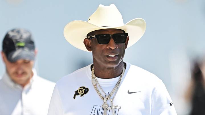 Jul 30, 2026; Berea, OH, USA; Former NFL player Deion Sanders arrives at Cleveland Browns training camp at CrossCountry Mortgage Campus. Jul 30, 2026; Berea, OH, USA; Former NFL player Deion Sanders arrives at Cleveland Browns training camp at CrossCountry Mortgage Campus.