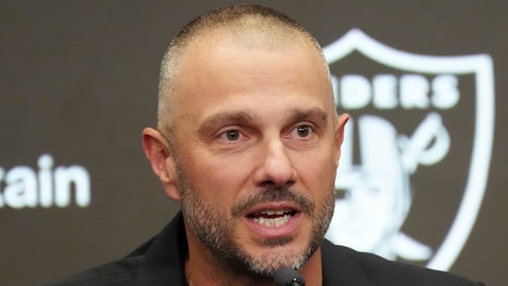 Feb 10, 2026; Henderson, NV, USA; Las Vegas Raiders general manager John Spytek at press conference at Intermountain Health Performance Center. Mandatory Credit: Kirby Lee-Imagn Images Feb 10, 2026; Henderson, NV, USA; Las Vegas Raiders general manager John Spytek at press conference at Intermountain Health Performance Center. Mandatory Credit: Kirby Lee-Imagn Images