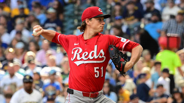 Cincinnati Reds starting pitcher Brady Singer Cincinnati Reds starting pitcher Brady Singer