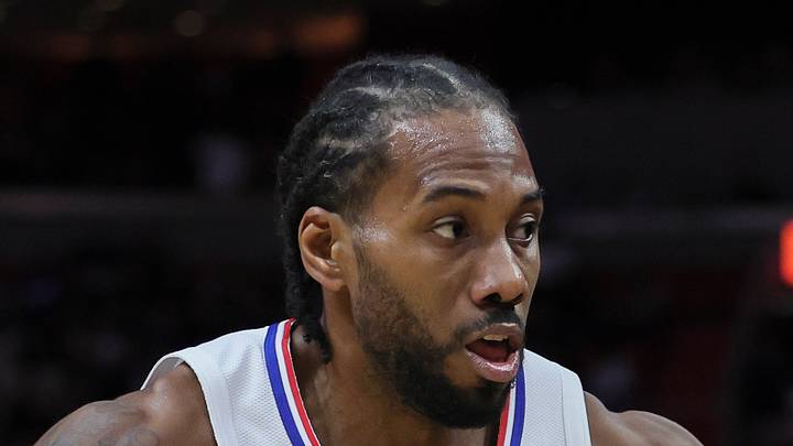 LA Clippers forward Kawhi Leonard drives to the basket against Miami Heat forward Haywood Highsmith. LA Clippers forward Kawhi Leonard drives to the basket against Miami Heat forward Haywood Highsmith.