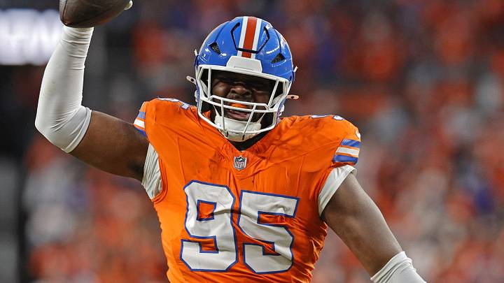 Denver Broncos defensive lineman Sai'vion Jones Denver Broncos defensive lineman Sai'vion Jones
