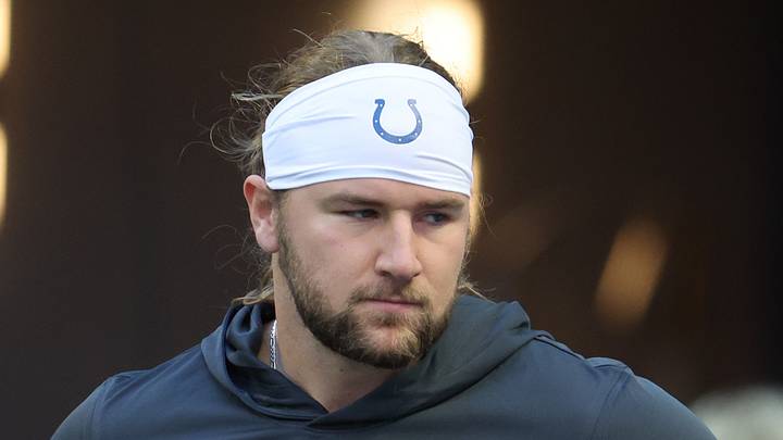 Indianapolis Colts tight end Tyler Warren practices before a game Indianapolis Colts tight end Tyler Warren practices before a game