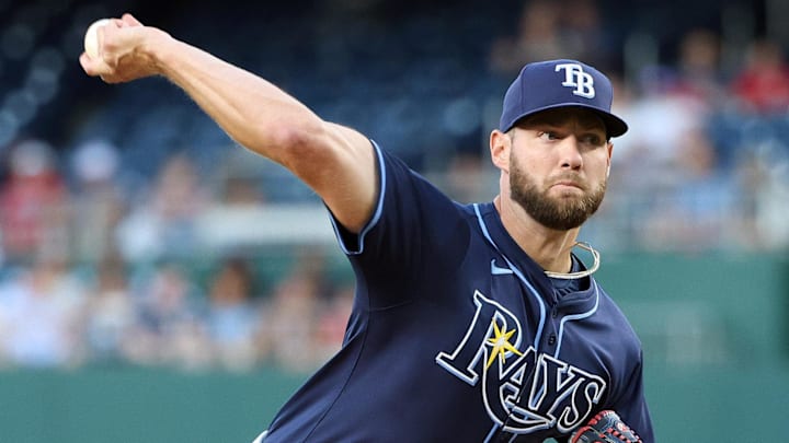Tampa Bay Rays pitcher Adrian Houser (37) throws against the Washington Nationals at Nationals Park. 