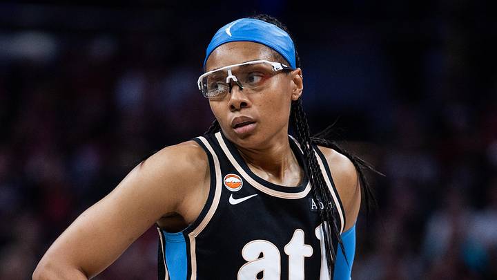 Jun 4, 2026; Indianapolis, Indiana, USA;  Atlanta Dream guard Allisha Gray (15) looks on against the Indiana Fever during the first half at Gainbridge Fieldhouse. Mandatory Credit: Trevor Ruszkowski-Imagn Images