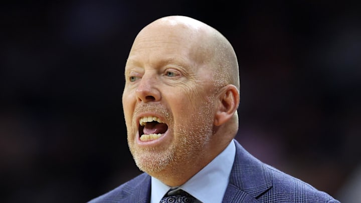 Mar 22, 2026; Philadelphia, PA, USA; UCLA Bruins head coach Mick Cronin reacts in the first half during a second round game of the men's 2026 NCAA Tournament at Xfinity Mobile Arena. Mandatory Credit: Bill Streicher-Imagn Images
