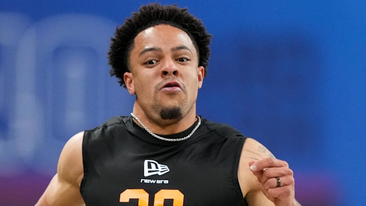 Mississippi State wideout Brenan Thompson (WO39). Mandatory Credit: Kirby Lee-Imagn Images