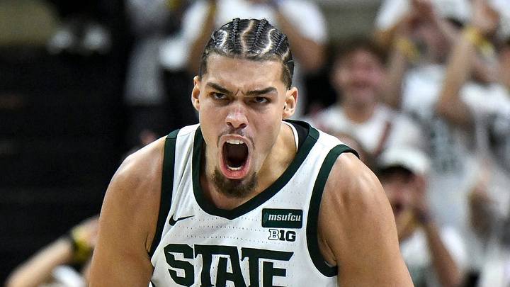 Michigan State’s Jesse McCulloch celebrates after a score against Incarnate Word during the first half on Friday, Oct. 2, 2026, at the Breslin Center in East Lansing. Michigan State’s Jesse McCulloch celebrates after a score against Incarnate Word during the first half on Friday, Oct. 2, 2026, at the Breslin Center in East Lansing.