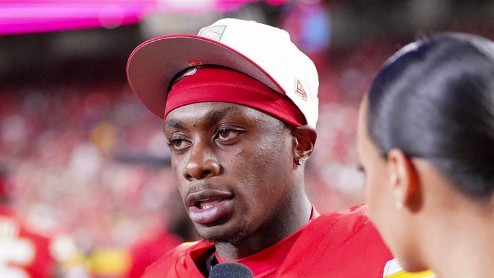 Kansas City Chiefs wide receiver Xavier Worthy (1) Kansas City Chiefs wide receiver Xavier Worthy (1)